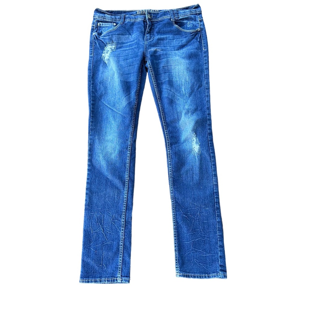 URBAN HERITAGE Low Rise Skinny Distressed Jeans Size 13
